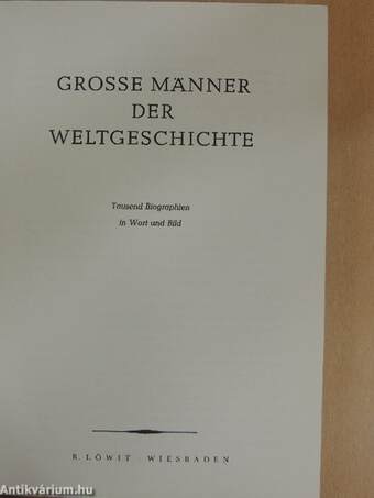 Große männer der Weltgeschichte