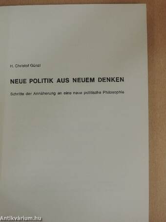 Neue politik aus neuem denken