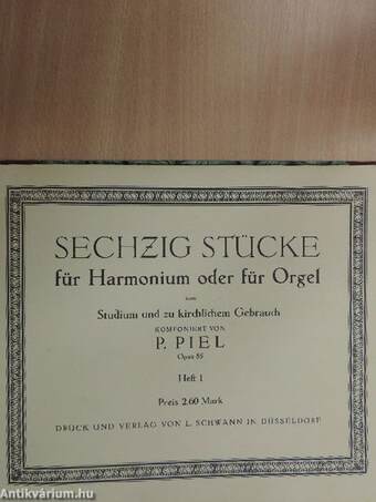 Sechzig stücke für Harmonium oder für Orgel 1-2.