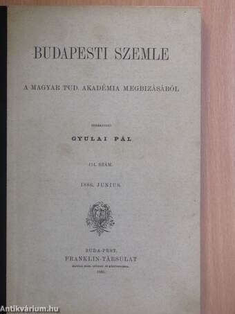 Budapesti Szemle 46. kötet 114. szám