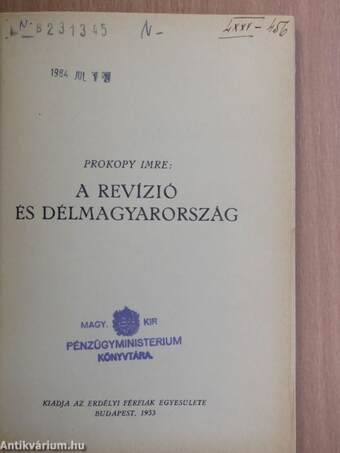 A revízió és Délmagyarország