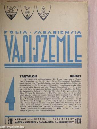 Vasi Szemle 1934. szeptember 1.