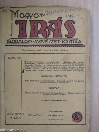 Magyar Irás 1933. október