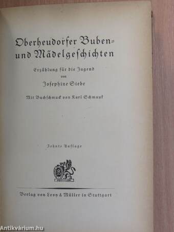 Oberheudorfer Buben- und Mädelgeschichten (gótbetűs)