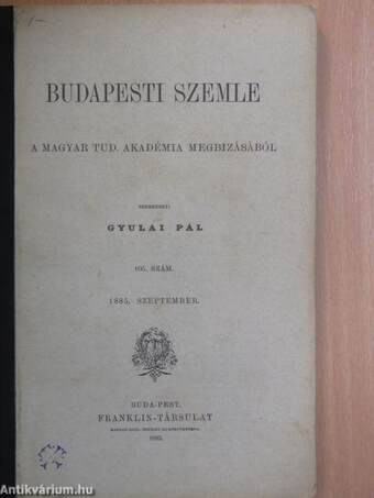 Budapesti Szemle 43. kötet 105. szám