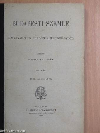 Budapesti Szemle 43. kötet 104. szám