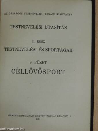 Testnevelési utasítás II. - Testnevelési és sportágak 9. füzet