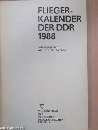 Flieger Kalender der DDR 1988