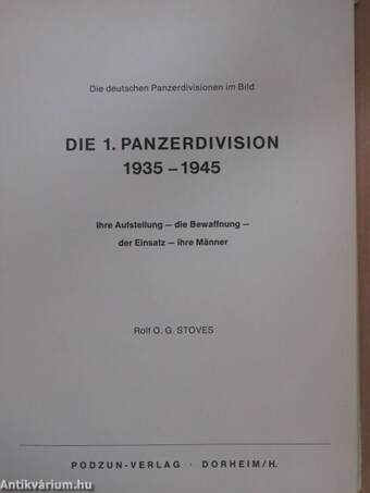 Die 1. Panzerdivision 1935-1945