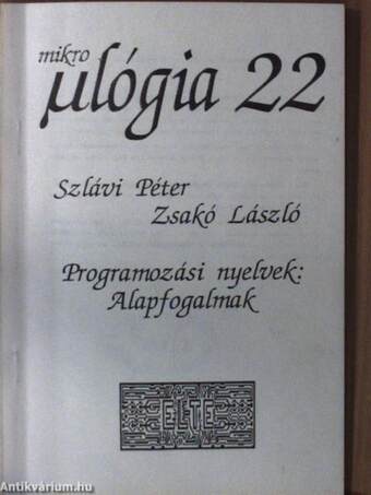 Programozási nyelvek: Alapfogalmak