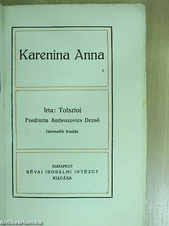 Karenina Anna I-II.