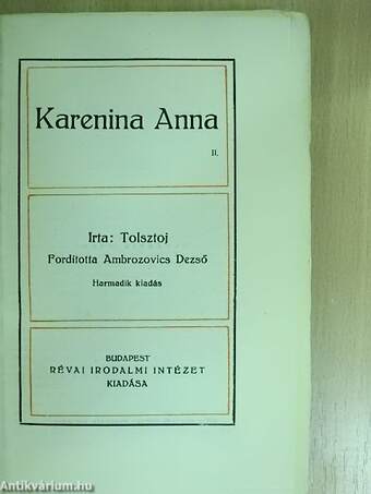 Karenina Anna I-II.