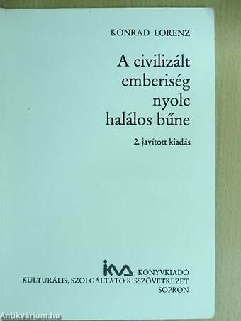 A civilizált emberiség nyolc halálos bűne