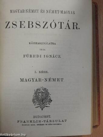 Magyar-német és német-magyar zsebszótár I-II.