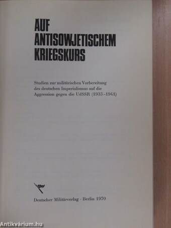 Auf antisowjetischem kriegskurs