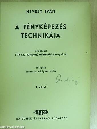 A fényképezés technikája I.