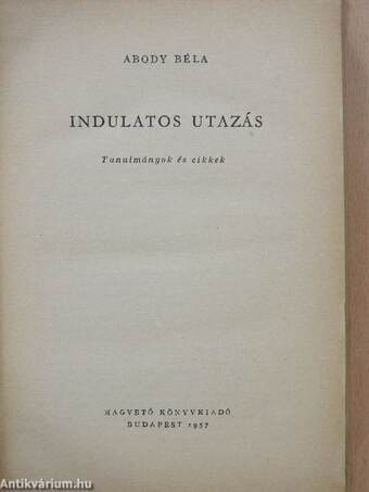 Indulatos utazás