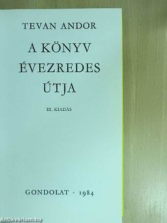 A könyv évezredes útja