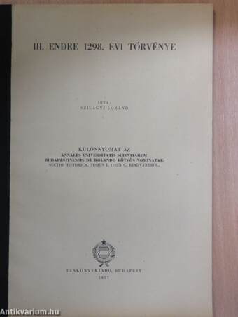 III. Endre 1298. évi törvénye