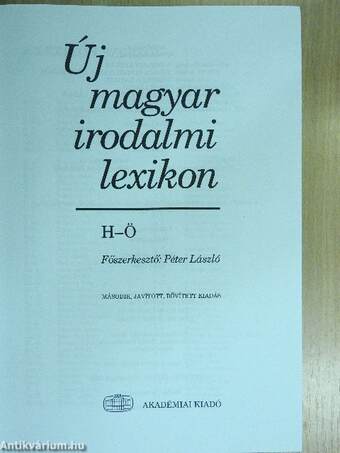 Új magyar irodalmi lexikon I-III.