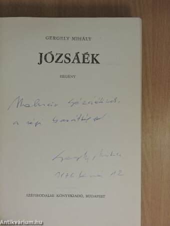 Józsáék (dedikált példány)