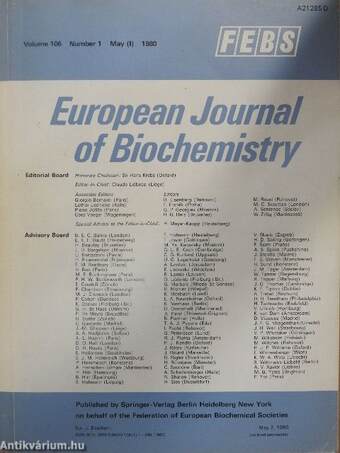 European Journal of Biochemistry May 1980