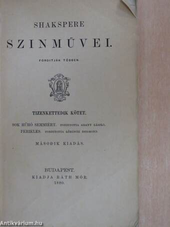 Shakspere szinművei XII.