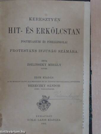 Keresztyén hit- és erkölcstan