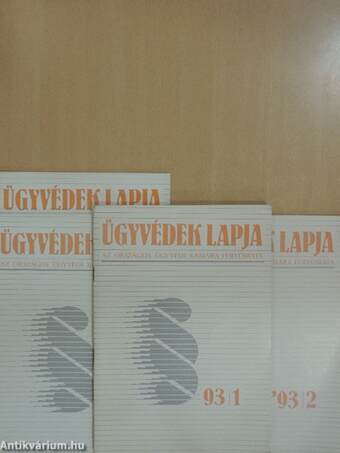 Ügyvédek Lapja 1993/1-4.