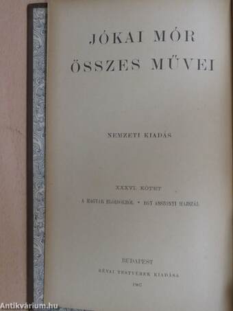 A magyar előidőkből/Egy asszonyi hajszál