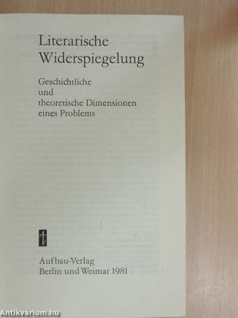 Literarische Widerspiegelung