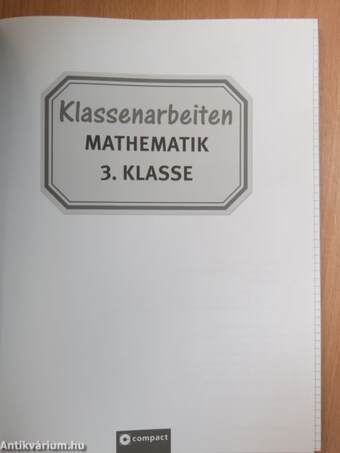 Klassenarbeiten Mathematik 3. Klasse