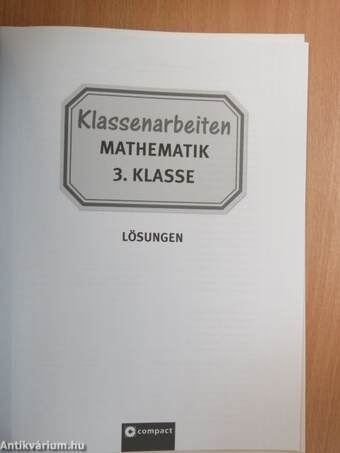 Klassenarbeiten Mathematik 3. Klasse