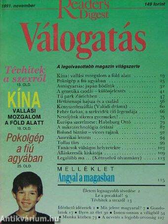 Reader's Digest Válogatás 1991. november