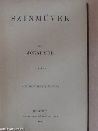 Szinművek I.