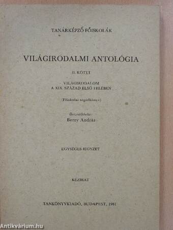 Világirodalmi antológia II.