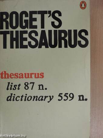 Roget's Thesaurus of English Words and Phrases