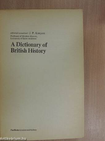 A Dictionary of British History