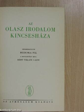 Az olasz irodalom kincsesháza