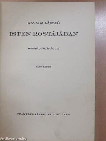 Isten rostájában I-III.