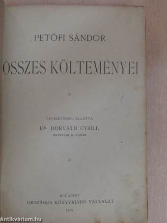 Petőfi Sándor összes költeményei