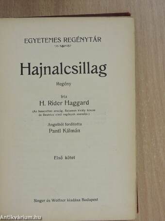 Hajnalcsillag I-II.