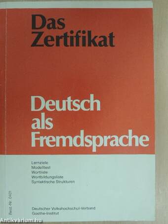 Das Zertifikat Deutsch als Fremdsprache