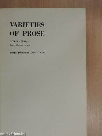 Varieties of Prose