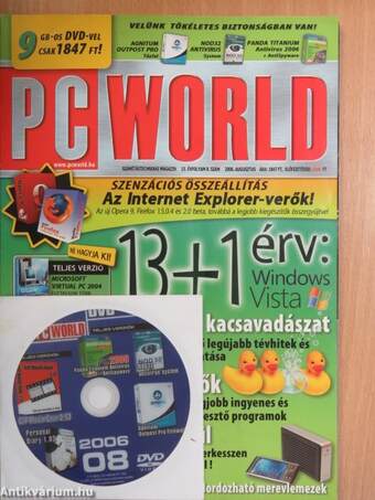 PC World 2006. augusztus - DVD-vel