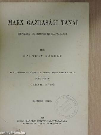 Marx gazdasági tanai