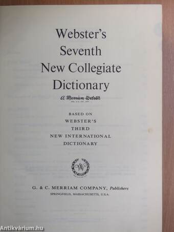 Webster's Seventh New Collegiate Dictionary