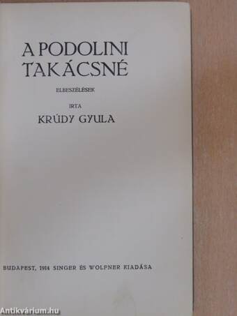 A Podolini takácsné