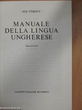 Manuale della lingua ungherese