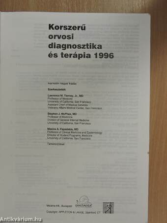 Korszerű orvosi diagnosztika és terápia 1996